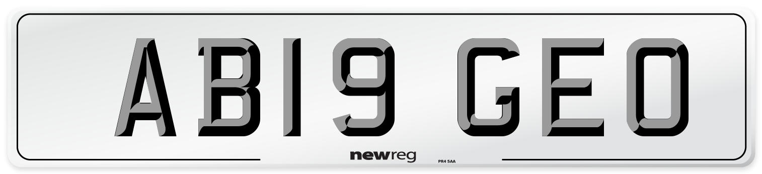 AB19 GEO Number Plate from New Reg